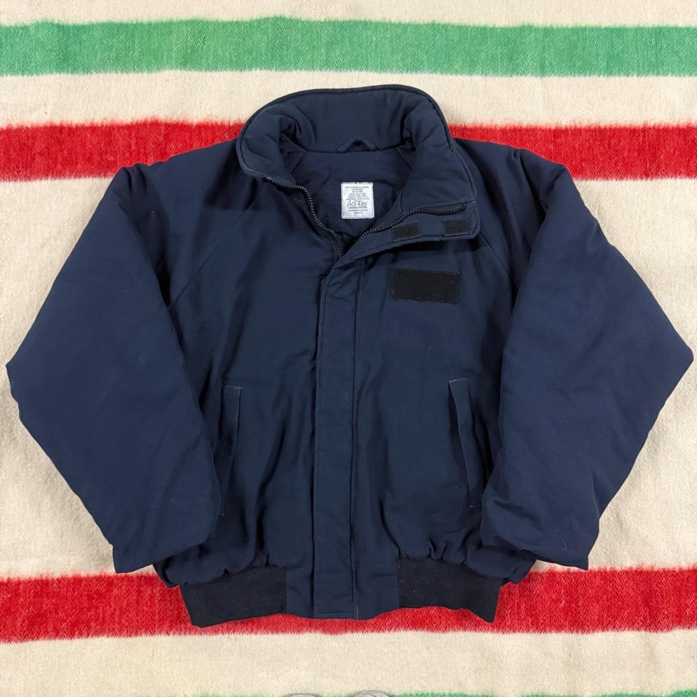 Vintage US Navy Shipboard Jacket Mens XXL Blue Cold Weather Aramid Military